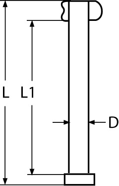 AS Nerezový hřebík s pojistkou 6X56