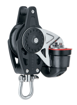Harken Carbo Block 40mm with swivel, shackle, and snap hook