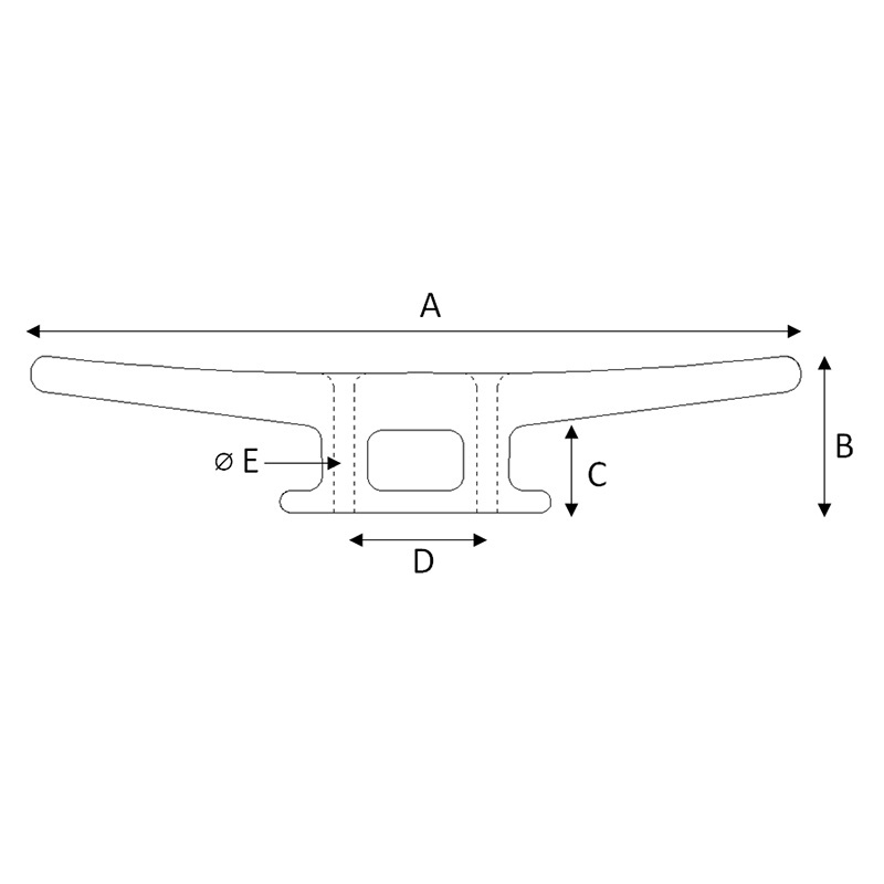Lalizas Classic composite cleat 80X22mm Lalizas Classic composite cleat 80X22mm