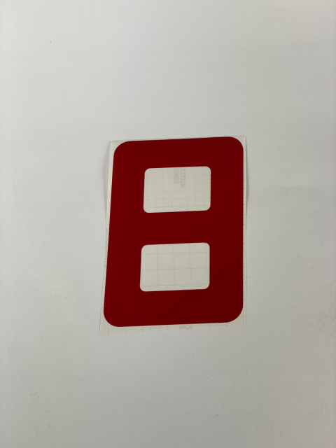 Vector Numer naklejany 8ka czerwona 24cm numery na żagiel