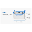 ePropulsion LiFePO4 E60 battery with a capacity of 3072 Wh