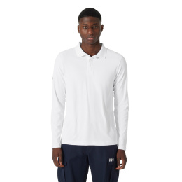 Helly Hansen crewline long sleeve polo white men's