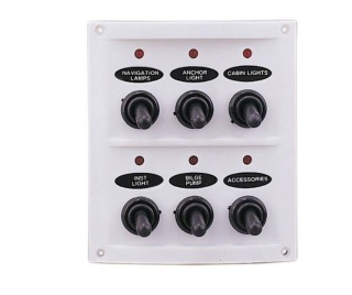 Maz. tablica 6 obwodów biała 108x122 mm PVC