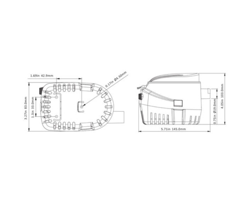 Seaflo Automatic Bilge Pump 750GPH 24V 47L/MIN