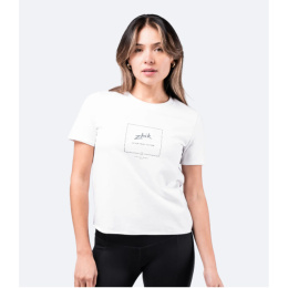 Zhik Photo Print Cotton T-shirt for women white